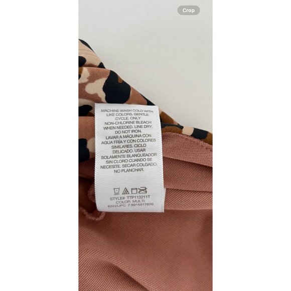 Y2K Palm & Leopard Plus Size 16W Swim Top Duo Bikini & Tankini Boho Chic Resort - Picture 10 of 15